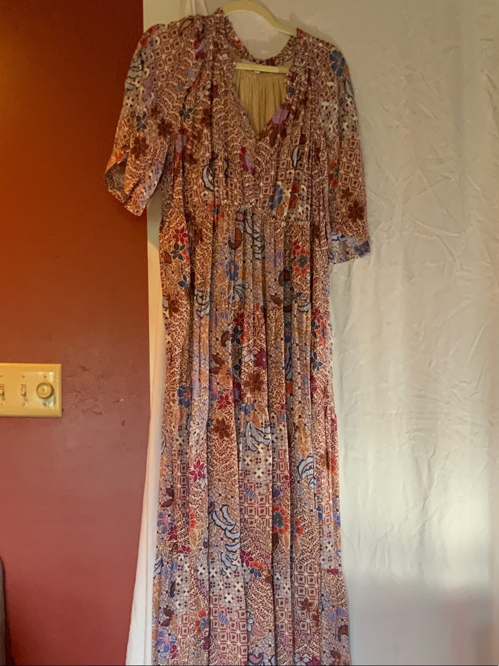 Bohemian Floral Maxi Dress in Multicolor